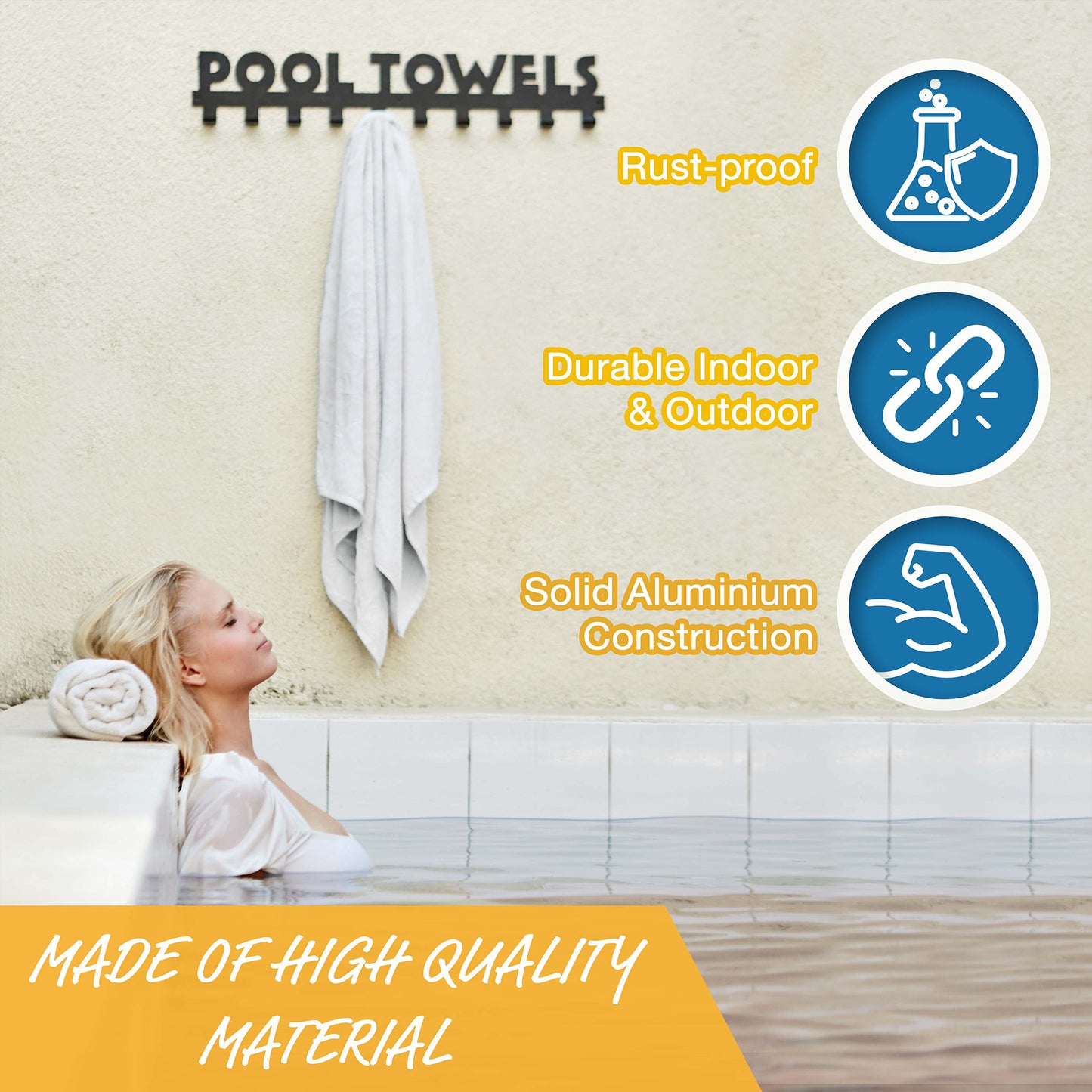 Pool Towels XL Towel Rack